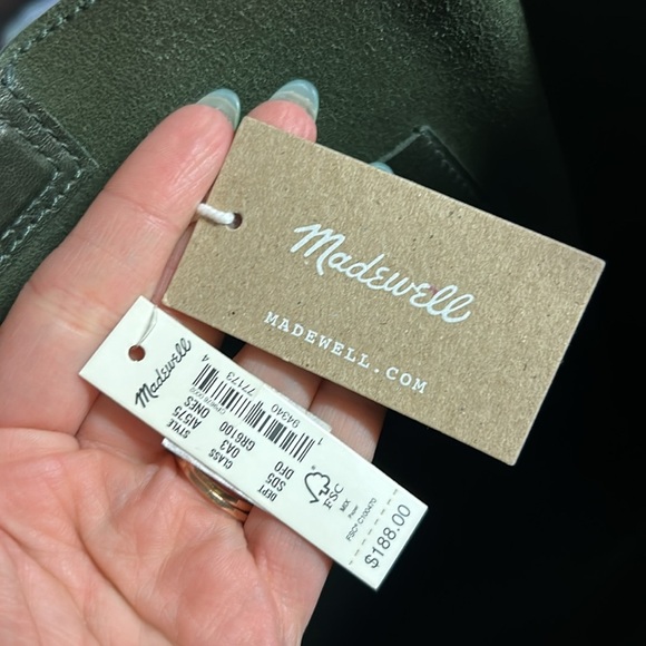 Madewell Green Genuine Leather magnetic closure tote - Picture 6 of 6